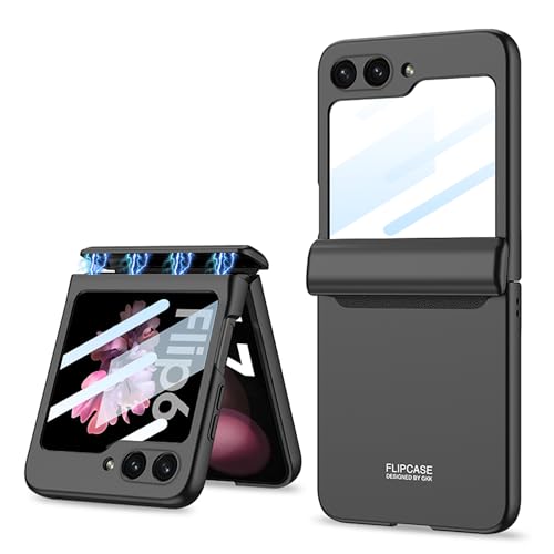 Coque Galaxy Z Flip 6 5G noire avec film de protection écran et charnière intégrée