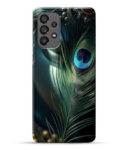 Image of Lord Krishna Mor Pankh Printed Hard Back Case Cover Compatible for Samsung Galaxy A73 5G / Samsung A73 5G (Multicolor) - D1663