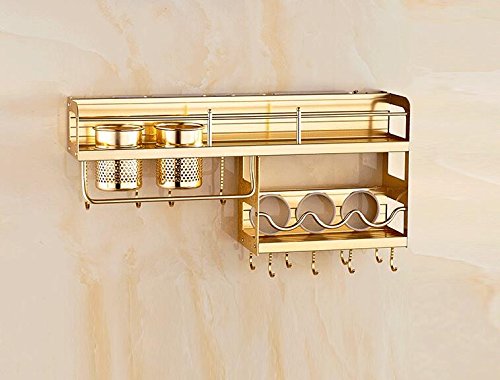  Küche Regale, Multifunktionsdrucker im Europäischen Stil Golden Space Aluminium Küchengeräte, Anhänger, Regal, an der Wand hängenden Messer,