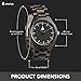 Treehut Wooden Watches for Men, Japanese Quartz Movement, Stylish Exotic Wrist Watch with Stainless Steel Buckle, Adjustable Straps, Watch Made from Ebony Wood, Relojes para Hombre