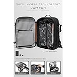Vortex Vacuum Seal Travel Backpack 60L Expandable Air Compression System Water Resistant TSA Lock Carry-On Suitcase Luggage Black AERO - Vacuum Pump Included - Image 4