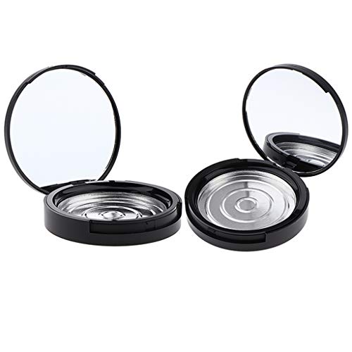 2pcs Empty Plastic Box Blusher Storage Containers Cosmetic Jars Pot for Makeup Powder,Pressed Powder,Eyeshadow,Blusher,Highlight,Concealer