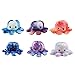 Poupée Flip Octopus Double Face en Peluche Flip Octopus Poupée Déformée Tissu Extensible Super Doux, Bonne Respirabilité, Poupée en Peluche, Poupée De Chiffon