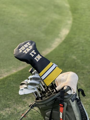 Wolph Happy Gilmore Golf Club Covers - Funny \'Just Tap It in\' Driver Headcover - Premium Leather - Personalized Golf Club Covers - Golf Accessories for Men and Women, Fits Any Size.