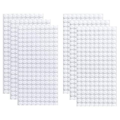 Arlent 1008 Pcs 10mm Sticky Back Coins Hook & Loop Self Adhesive dots Tapes (504 Pair)-White Cover