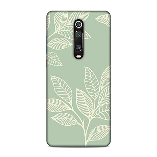 Image of Printed Mobile Back Hard Case Cover for Xiaomi Redmi K20 / K20 Pro | Leaves, Sketch, White Leaves A-2192