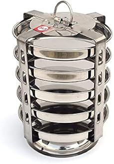 BLeaf Stainless Steel-5 Plate Thatte Idli Stand/Dhokla Maker (5 Plate, 5 Idli)