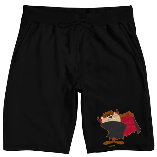 Bioworld Looney Tunes Halloween Vampire Taz Men's Black Sleep Pajama Shorts