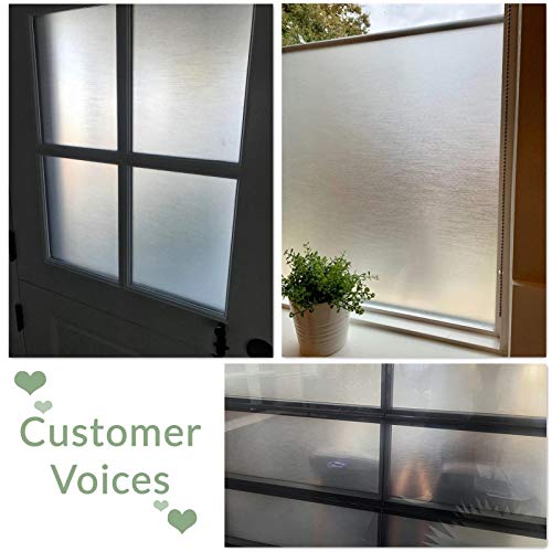 Velimax Static Window Clings Privacy Film Silk Textured Glass Tint Decorative Window Film Sticker Non Adhesive For Glass Heat Control Anti- Uv Silk Translucent, 17.7In X 6.5Ft #TOP5