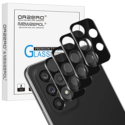 Orzero (4 Pack) Camera Lens Protector Compatible for Samsung Galaxy A53 5G, Samsung Galaxy A33 5G, Protector de Cámera Tempered Glass 9 Hardness HD Anti-Scratch Full Coverage Bubble-Free