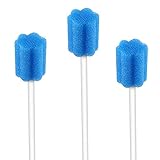 Wellgler's Disposable Oral Swabs,Sterile Sponge Mouth Swabs,Individually Wrapped (50pcs,Blue)