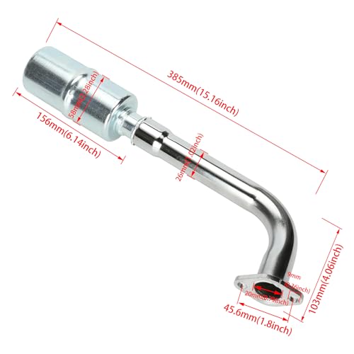 GREHUA Upgrade Exhaust Pipe Muffler Jet Kit for Non Hemi Predator 212cc 196cc 6.5hp CT200U BT200X KT196 CT200U-ex Baja Warrior MB200 GX160 GX200 Mini Bike Go Kart Engine Parts - Thumbnail 5