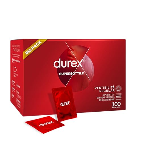 Durex SuperSottile, Preservativi, 100 Pezzi