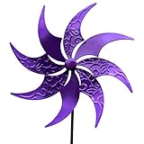 Dieses Windrad im Antikstil ist ein violetter Hingucker für den Garten. Und sorgt bei Sonne wie auch bei stürmischem Wetter immer für gute Laune