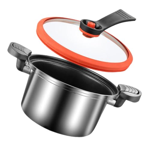 Zerodeko Olla Presión Microondas de Inoxidable con Acabado Antiadherente para Guisos y