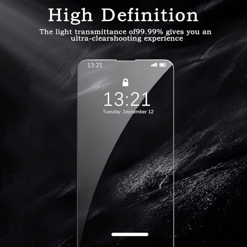 Image of Screen Protector for iPhone 15 Pro Max, Tempered Glass Film, Ultra HD 9H Hardness Case Friendly Anti Scratch Bubble Free Ultra Resistant Oil-Resistant Shatter Protection, 3-Pack