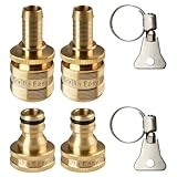 GORILLA EASY CONNECT 1/2 Inch Hose Repair Kit - Female Connector with Integrated 1/2 Inch Barb and Male Connector with 3/4 Inch GHT Threads - 2 Sets