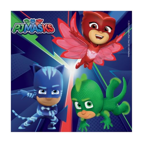 BeenSmile, PJ Masks 33 CM Napkins, Paper Napkins, Party Supplies, Parties, Celebrations and Children's Birthdays, 20 Units 33 CM BeenSmile, PJ Masks 33 CM Napkins, Paper Napkins, Party Supplies, Parties, Celebrations and Children's Birthdays, 20 Units 33 CM