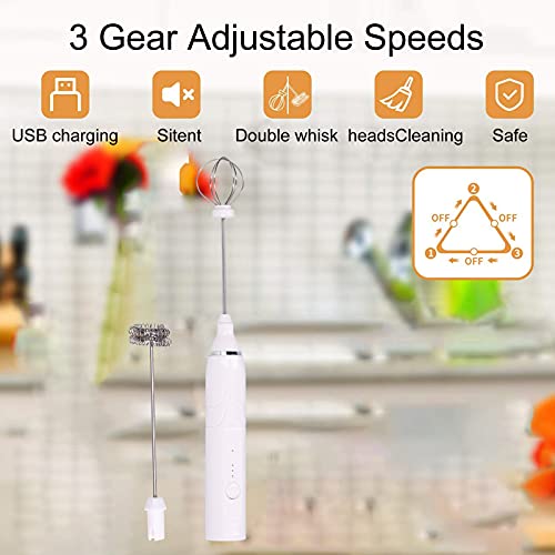 Gaeirt Milchschaummaschine, Einfach zu bedienender Milchaufschäumer Leicht zu reinigen Langlebig mit Zwei Mischköpfen… – Bild 3