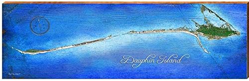 Amazoncom Mill Wood Art Dauphin Island Alabama Map Home Kitchen