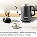 Chefman Gooseneck Electric Kettle, 0.8L Pour Over Tea Kettle for Coffee and Tea, One-Touch Operation, Boil-Dry Protection, Auto Shut-Off, Ultra-Fast Hot Water Boiler – Black