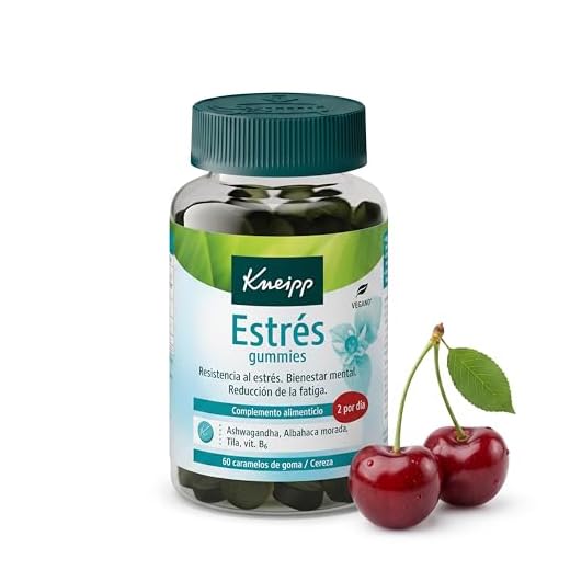 Kneipp Estrés Gummies; con Albahaca Morada, Tila, Ashwagandha y Vitamina B6; Ayuda a Lidiar con el Estrés, al Bienestar Mental y a Reducir la Fatiga; 60 Gominolas
