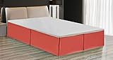 Fancy Collection Easy Care Bed Skirt Microfiber Drop Bed Skirt Solid New (Coral, Queen)