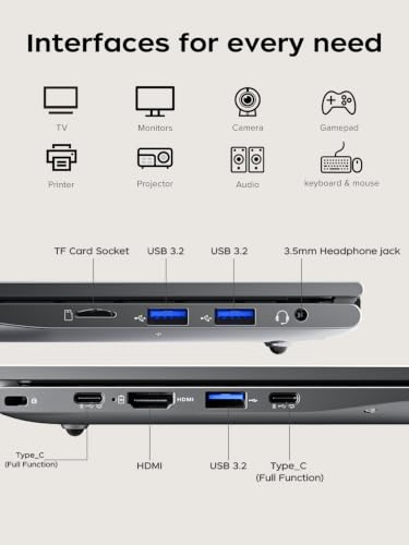Image of KAIGERR Gaming Laptop, Laptops with AMD Ryzen 7430U(Up to 4.3GHz), 16GB DDR4 512GB SSD Laptop Computer, 15.6inch Windοws 11 Laptop, 1920P FHD Display, WiFi 6, USB3.2, Type C