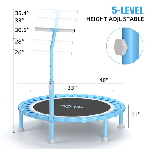 Adjustable 40" Fitness Trampoline for All Ages