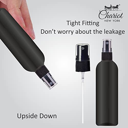 Image of Chariot New York Refillable Spray Empty Bottles With Spray Pump Uses For Diy Perfume, Essential Oils, Blends, Aromatic Water, Beauty Products 120 ml (Pack of 2) (2), Black