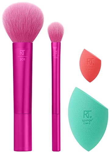 Kit Real Techniques Feeling Festive Face Set : 2 éponges et 2 pinceaux teint - 3