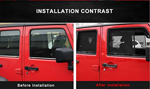 Highitem Side Window Sunshades Anti Uv Sun Windshield Sunshade Cover For Jeep Wrangler 2007-2017 (Rear Door) #TOP6