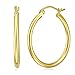 14k REAL Yellow Gold 2mm Thickness Hinged Hoop Earrings (25 x 25 mm)