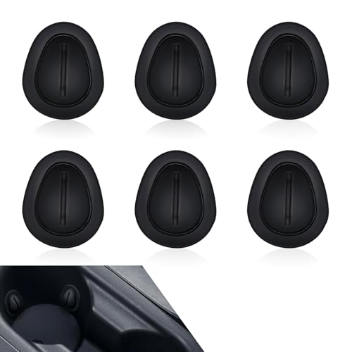 6 pz inserto de portavasos para carro silicona negro miniatura 1