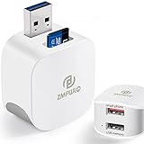 Auto Backup Adapter 128GB Auto-Photo-Backup-Cube for iPhone-Photo-Stick iPad-Backup-Storage Device Photos-Download-iPhone-Data-Transfer-Memory Backup on Charging Flash Drive for iPhone/iPad/Android
