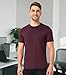 DAVID ARCHY Men's Undershirts Quickly-Dry T-Shirts, Stretch Moisture-Wicking Crew Neck Tees for Men, 3 Pack (M, Navy Blue/Black/Deep Plum)