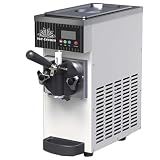Cashwise Machine à Glace à l'italienne pour la Maison, Machine à Glace à l'italienne de comptoir, rendement de 4 à 8 kg/h, avec écran LCD, Machine à Glace à l'italienne Mono Parfum 450W White