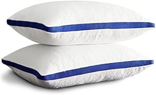 Molblly Shredded Memory Foam Pillow,Sleeping Pillows Pack of 2,Hypoallergenic Bed Pillows for Neck Pain, 100% Cotton Shell,Non-allergenic & Anti dust mite,Standard Size Bed Pillow(70 * 45,1 Pair)