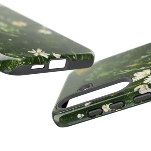 Coque Samsung S25 Plus rigide protège des chocs fleurs blanches