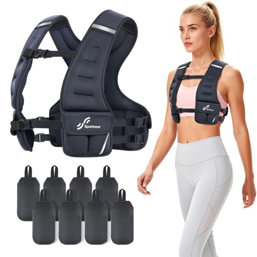 Image of Sportneer Adjustable Weighted Vest Woman 10-18lb Gym Training Walking Vest