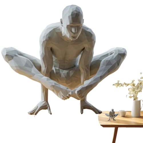 Zahoken Estatua De Yoga Y Meditación,Escultura Decorativa de Meditación para Hogar | Figura Minimalista de para Escritorio Decoración Coleccionable para Salón y Estudio