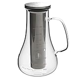 Cold Brew Coffee Maker - Iced Coffee Maker - 52 oz Cold Brew Pitcher - Ideal Christmas Gift - Works even as Iced Tea Infuser Pitcher or Cold Press Coffee Maker - Stainless Steel Design - Two Seals