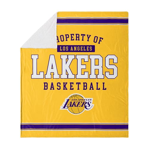 FOCO Los Angeles Lakers NBA Sherpa Fleece Blanket - 60 X 70