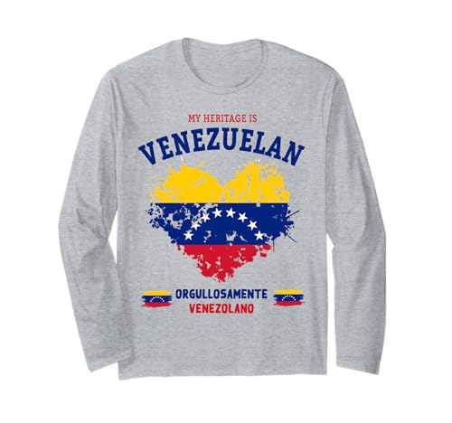 Idea de bandera venezolana para mujeres y herencia latina de Venezuela Manga Larga