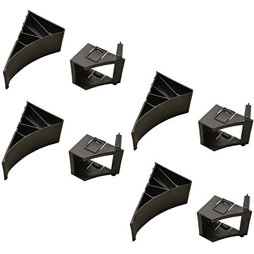 Lot de 4 cales de roue avec support - Noir - Charge d'essieu jusqu'à 1600 kg.