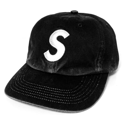 [シュプリーム] メンズ ピグメントコーテッド2トーンSロゴ6パネルキャップ ブラック Pigment Coated 2-Tones S Logo 6-Panel FW25H21 [並行輸入品]