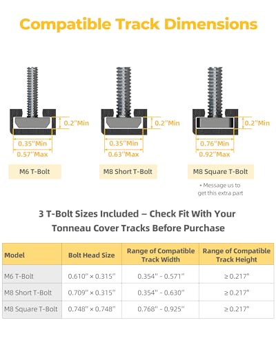 Image of Ladder Rack for Truck Compatible with T-Slot Tonneau Covers, 800 LBS Capacity Truck Bed Rack with Side Bars, 19 inch-25 inch Height-Adjustable Aluminum Truck Racks, Fit for Ford F150 /Ram 1500 /Silverado /Sierra