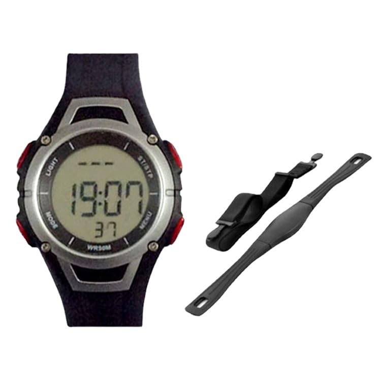 Monitor de frecuencia cardíaca, correa de pecho, reloj deportivo impermeable con retroiluminación y alarma para natación, correr, bucear y entrenar, rastreador de fitness con clasificación IP68