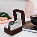 Prestige & fancy Premium Brown Watch Gift Box with Pillow – Single Watch case Storage Box PU Wristwatch Display Case Organizer for men and women