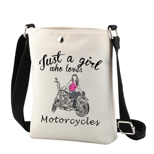 CMNIM Motorcycle Gifts for Her Motorcycle Crossbody Bag Just a Girl Who Loves Motorcycles Lover Gift Woman Rider Shoulder Bag